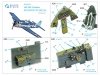 Quinta Studio QD48330 F6F-3 Hellcat 3D-Printed & coloured Interior on decal paper (Eduard) 1/48